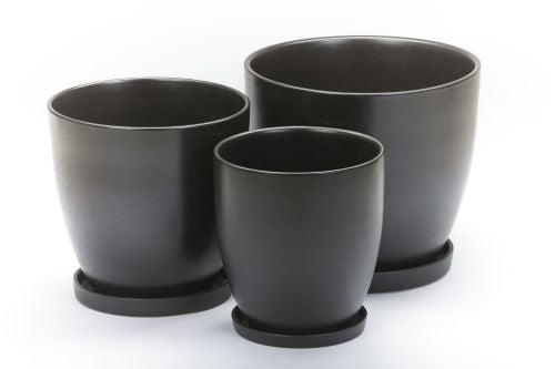 TULIP POT WITH SAUCER 26CM