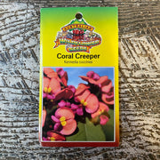 Australian Wildflower Coral Creeper seed packet on white background
