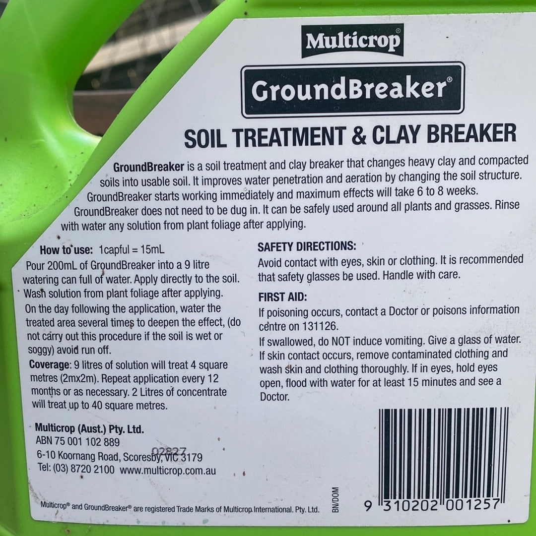 Multicrop Groundbreaker back label