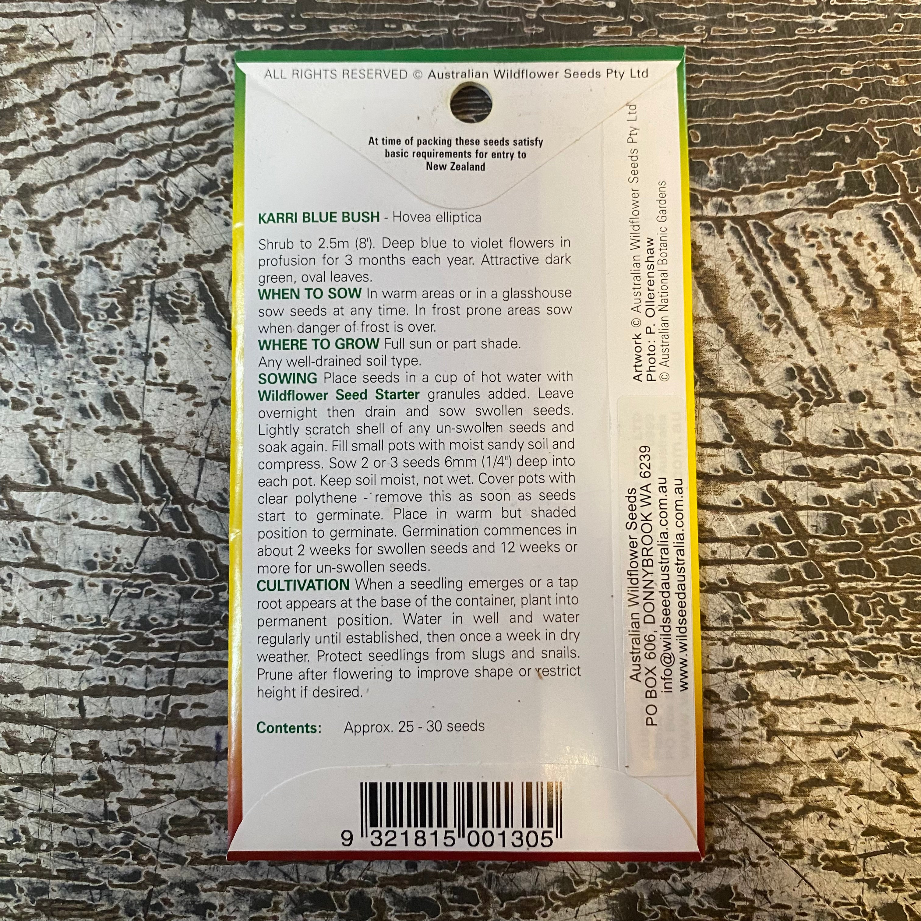 AUST WILDFLOWER karri blue bush